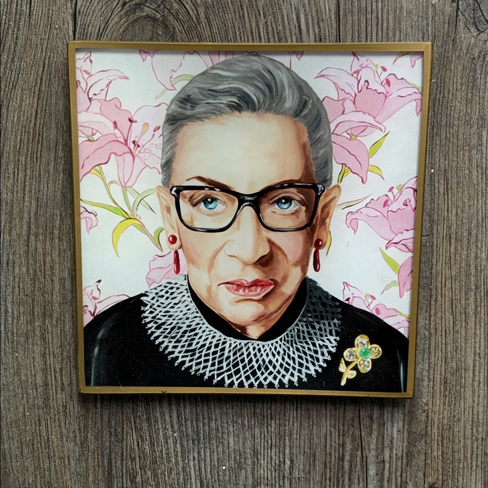 Ashley Longshore Limited Edition Ruth Bader Ginsberg Portrait Tray